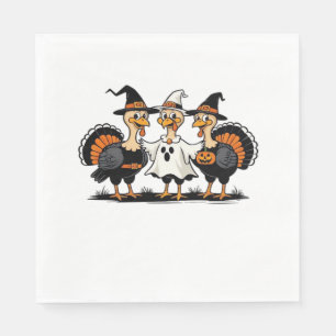 Whimsischer Herbstpatchwork Pumpkin Cosy Fall Flor Serviette