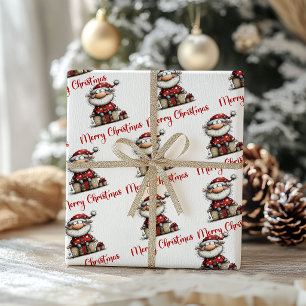 Whimsischer Humor Weihnachtsmann Festive Geschenkp Geschenkpapier