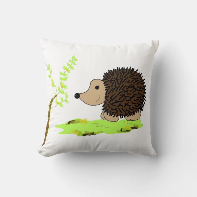Whimsischer Igel Kissen (Vorderseite)