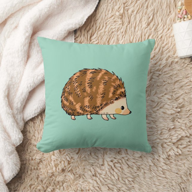 Whimsischer Igel - Niedliche Waldtierart Kissen (Decke)
