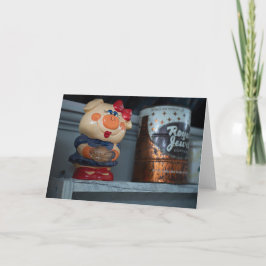 Whimsischer Koch Piggy & Vintag Coffee Can Karte