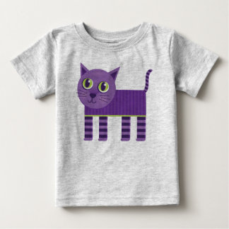 Whimsischer Lila Streifen Baby T-shirt