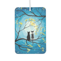 Whimsischer Mond mit Katzen