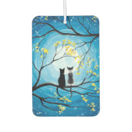 Whimsischer Mond mit Katzen Autolufterfrischer