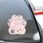 Whimsischer niedlicher Pastellhund-Laufsteg Auto Magnet<br><div class="desc">Dieser reizvolle Sticker für Haustiere und Hunde-Walker soll einen charmanten und beruflichen Eindruck hinterlassen. Der Aufkleber mit einer skurrilen Abbildung von bezaubernden Haustieren, umgeben von einem lebhaften Blumendesign, ist ideal für die Förderung Ihres Haustierpflegungs-Geschäfts. Die pastellfarbene Farbpalette, die vollständig an Ihre Marke angepasst werden kann, verleiht eine spielerische und elegante...</div>