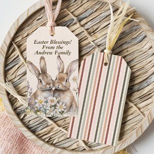 Whimsischer Osterpastel Custom Bunny Geschenkanhänger
