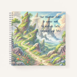 Whimsischer Pfad und Zitat Notizbuch
