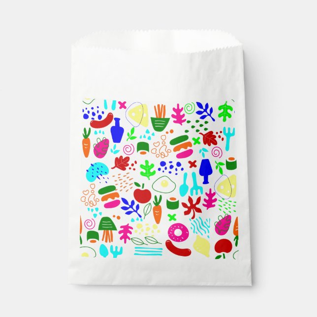 Whimsischer Pop Art Sushi Geschenktütchen (Vorderseite)