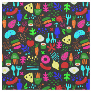 Whimsischer Pop Art Sushi Stoff
