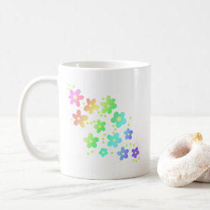 Whimsischer Regenbogen Blume Kaffeezubereitung Tas Kaffeetasse