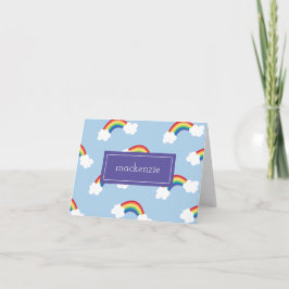 Whimsischer Regenbogen Personalisiert Dankeschön A