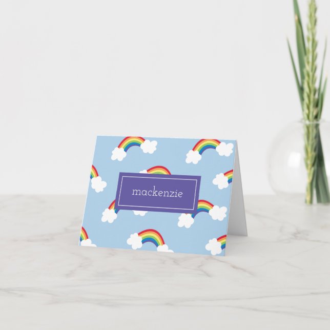 Whimsischer Regenbogen Personalisiert Dankeschön A (Vorderseite)