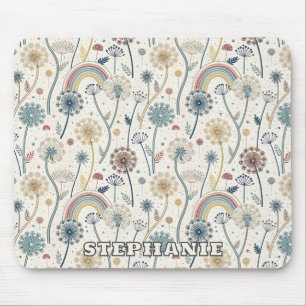 Whimsischer Regenbogen und botanische Lüsterne (2) Mousepad