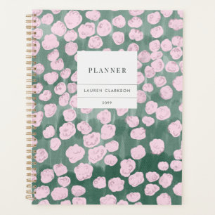 Whimsischer rosa Blumenplaner Planer