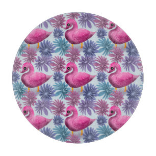Whimsischer Rosa Schwan: Pastell-Blumen-Traum-Must Schneidebrett