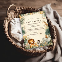 Whimsischer Safari-Willkommens-Baby-Shower