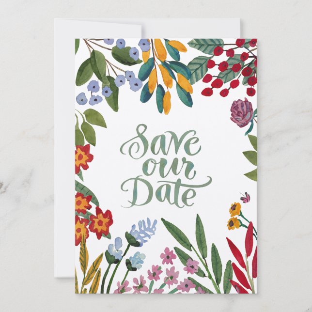 Whimsischer Save the Date (Vorderseite)
