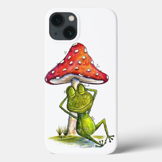 Whimsischer Schlaffrosch unter einem Pilz Case-Mate iPhone Hülle (Rückseite)