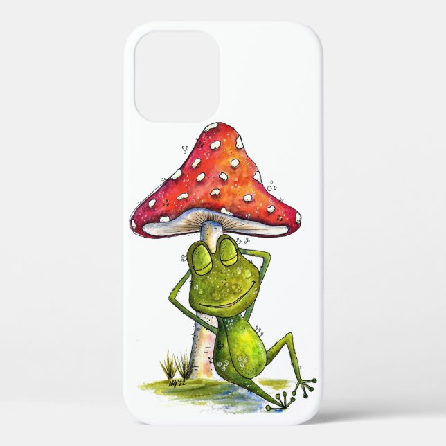 Whimsischer Schlaffrosch unter einem Pilz Case-Mate iPhone Hülle (Rückseite)