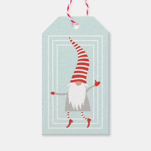 Whimsischer skandinavischer Weihnachtsgenom Geschenkanhänger