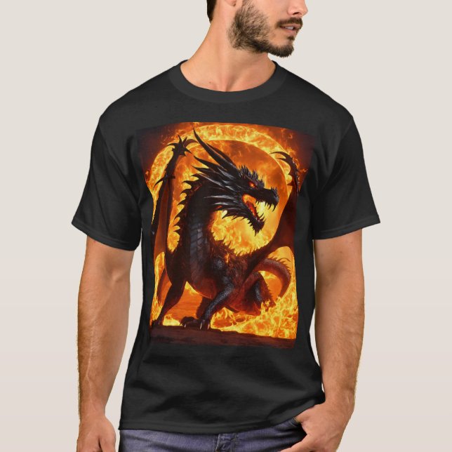 "Whimsischer T - Shirt der Wasserfarbe des Drachen (Vorderseite)