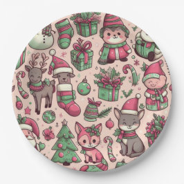 Whimsischer Teller für Weihnachten