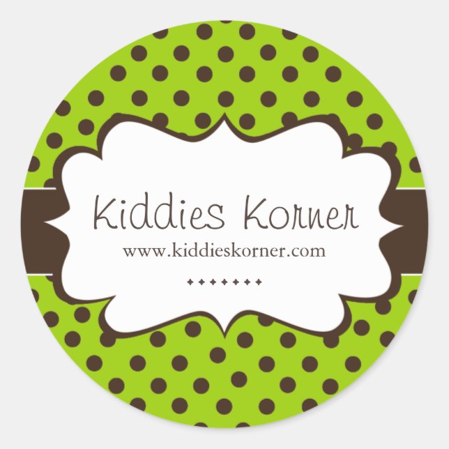 Whimsischer und Niedlicher Polk a Dot Stickers (Vorderseite)