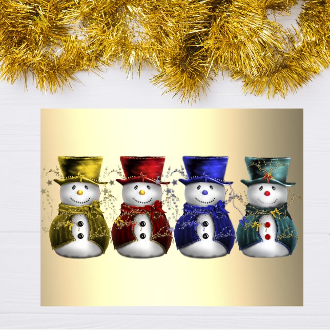 Whimsischer und Niedlicher Schneemann Weihnachten Seidenpapier (Von Creator hochgeladen)