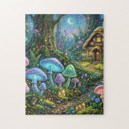 Whimsischer verzauberter Pilzwald Cottagecore