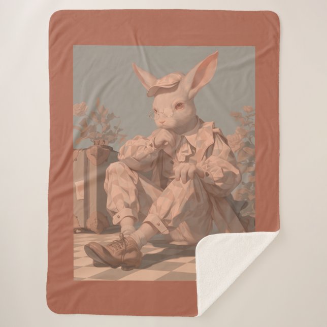 Whimsischer Viktorianischer Frühling, Kaninchenjun Sherpadecke (Vorderseite)