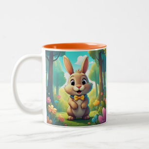 Whimsischer Wald Bunny - Adorable Woodland Zweifarbige Tasse