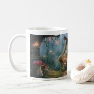 Whimsischer Wald-Hütte Kaffeetasse