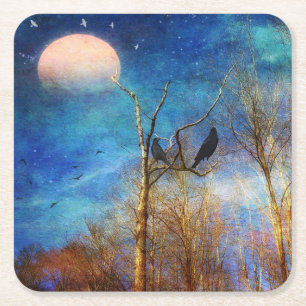 Whimsischer Wald Szene Trivet Rechteckiger Pappuntersetzer