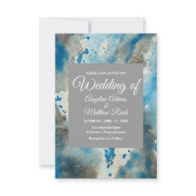 Whimsischer Wasserfarben Blauer Blau Moderne