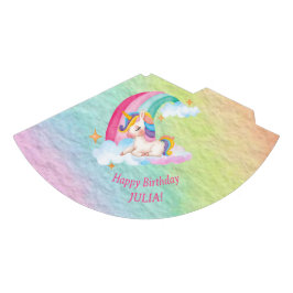 Whimsischer Wasserfarbenschleier Einhorn-Party-Hut Partyhütchen