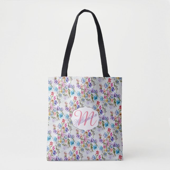 Whimsischer Wasserfarbenschmetterling Tasche (Vorderseite)