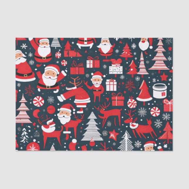 Whimsischer Weihnachtsarm: Sei gut, oder ich werde Seidenpapier (Vorderseite)