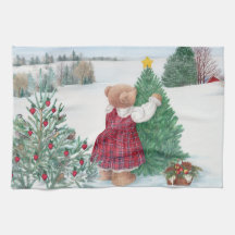 Whimsischer Weihnachtsbär Winterpine