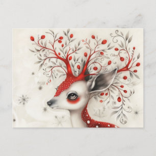 Whimsischer Weihnachtsbaum Feiertagspostkarte