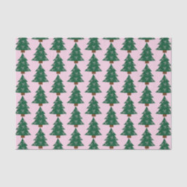 Whimsischer Weihnachtsbaum in rosa Ribbons Seidenpapier
