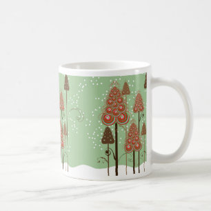 Whimsischer Weihnachtsbaum Snow Winter Wonderland Kaffeetasse