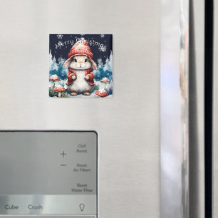 Whimsischer Weihnachtsbunny Magnet
