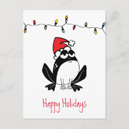 Whimsischer Weihnachtsfrosch Postkarte
