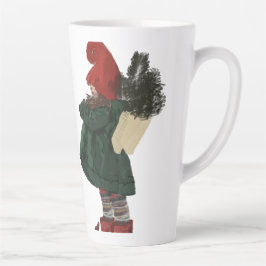 Whimsischer Weihnachtsgnome Latte Tasse
