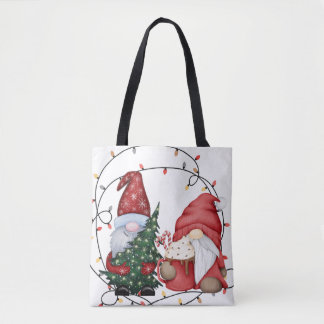 Whimsischer Weihnachtsgnomen Skandinavischer Feier Tasche