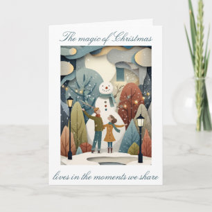 Whimsischer Weihnachtskarte mit geschnittenem Papi Karte