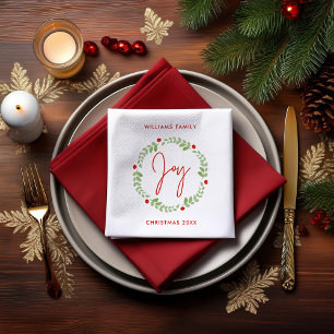 Whimsischer Weihnachtskranz Serviette