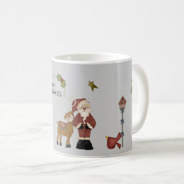 Whimsischer Weihnachtsmann im Weihnachtskalender Kaffeetasse