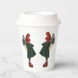 Whimsischer Weihnachtsmarkt-Papierkästen Pappbecher