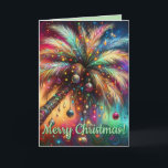 Whimsischer Weihnachtspalme Tree Tropical Beach Vi Feiertagskarte<br><div class="desc">Whimsical Weihnachten Palm Tree Tropical Beach Vivid Bitte folgen Sie mir; ich erstelle täglich neue Designs und Produkte! Nehmen Sie Kontakt mit mir auf,  wenn Sie Fragen zu Ihrem Design haben.</div>